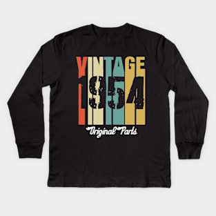 Vintage 1954 Original Parts Retro Vintage Birthday Gifts 66s Kids Long Sleeve T-Shirt